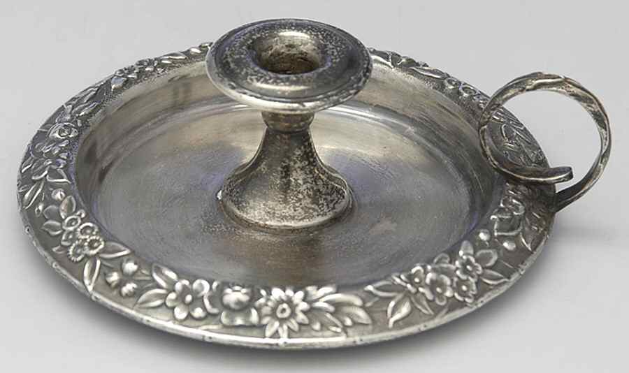 Repousse-Full Chased-Hand Chased Sterling Chamberstick by Kirk Stieff-1
