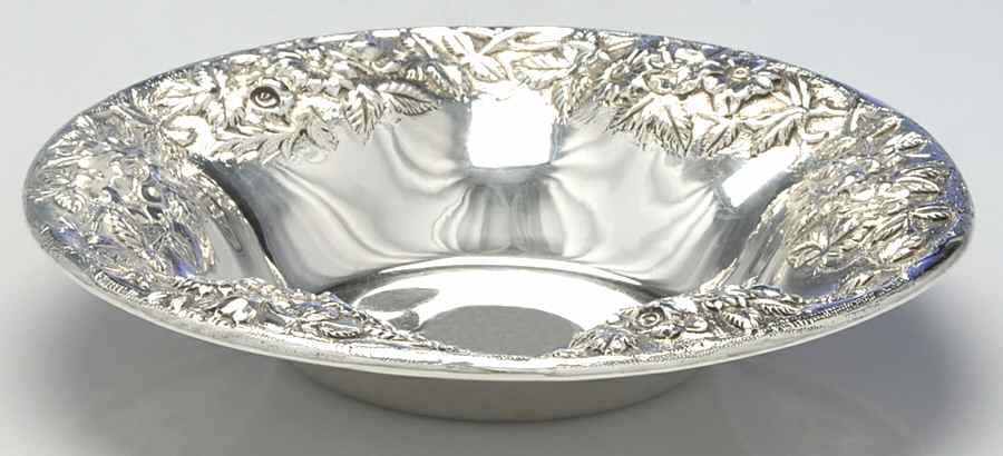Repousse-Full Chased-Hand Chased 9" Round Vegetable Bowl by Kirk Stieff-1
