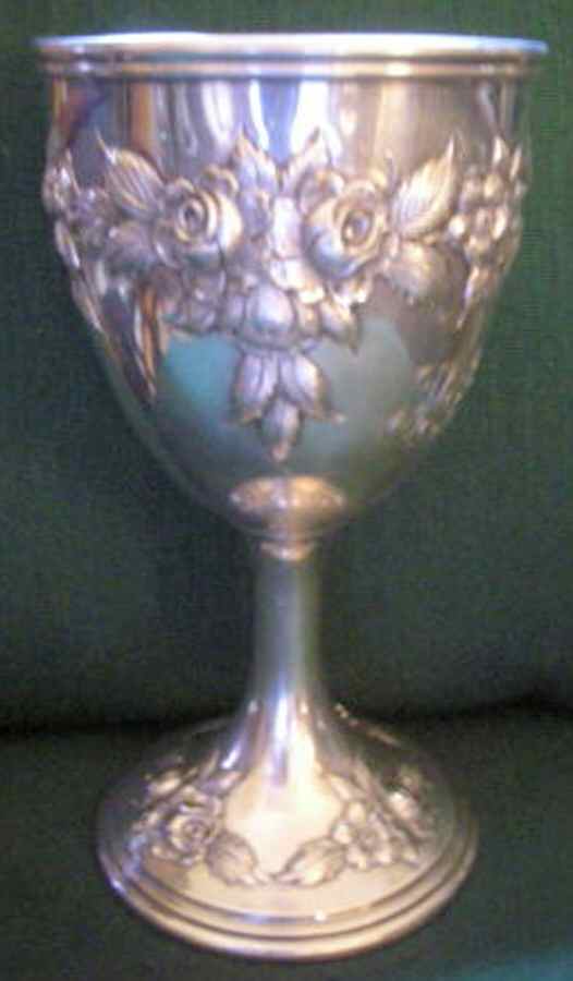 Repousse-Full Chased-Hand Chased Water Goblet by Kirk Stieff-1