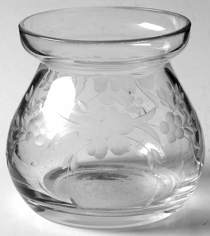 Repousse-Full Chased-Hand Chased Crystal Jam Jar No Crystal Lid by Kirk Stieff-1