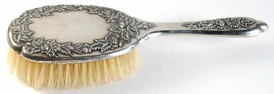 Rose (Sterling, Hollowware) Hair Brush by Kirk Stieff-1