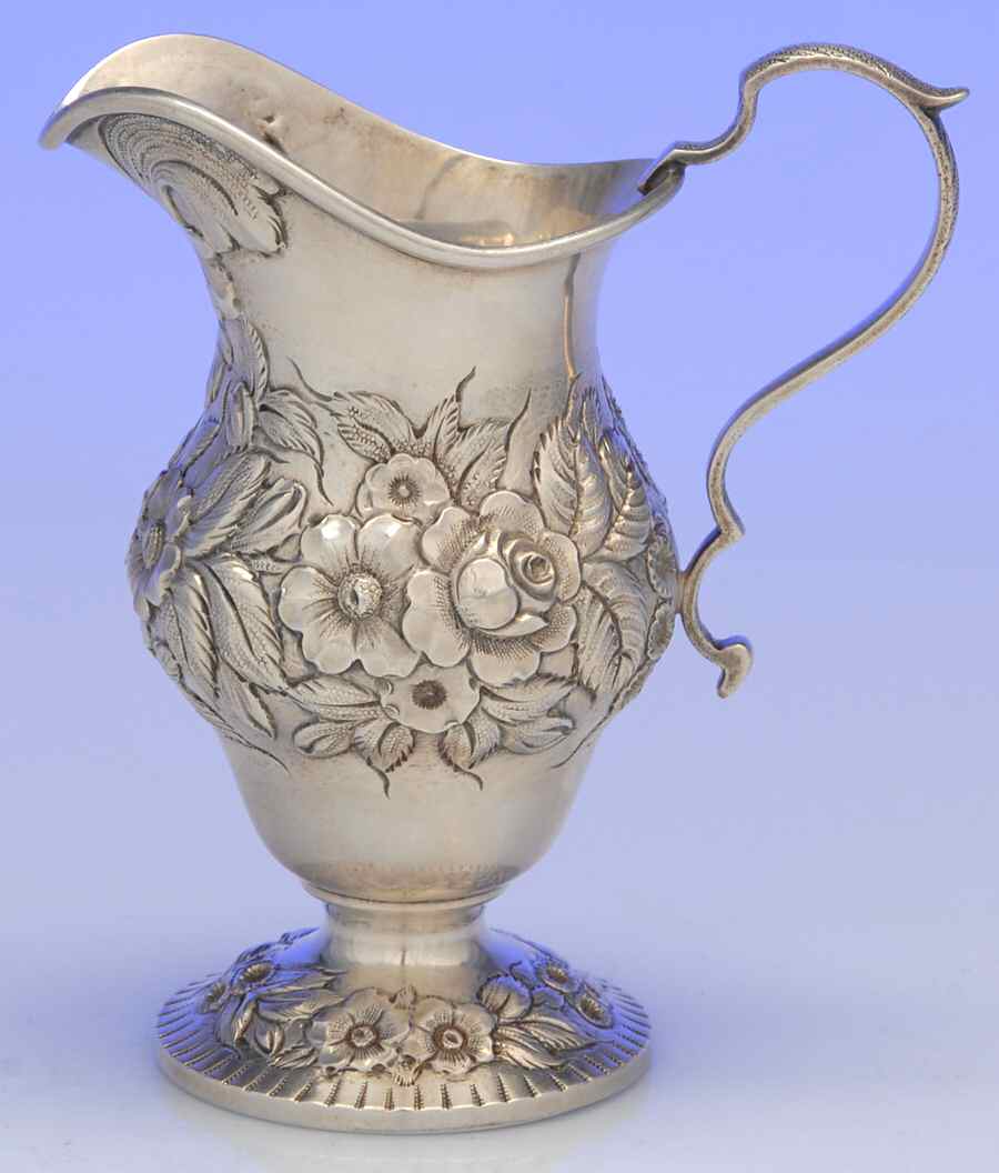 Repousse-Half Chased (Holloware) Demi Creamer by Kirk Stieff-1