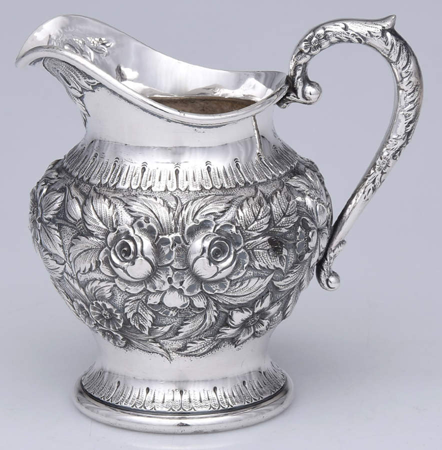 Repousse-.75 Chased Creamer by Kirk Stieff-1