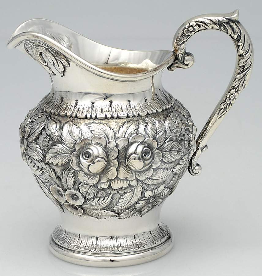 Repousse-.75 Chased Creamer by Kirk Stieff-1