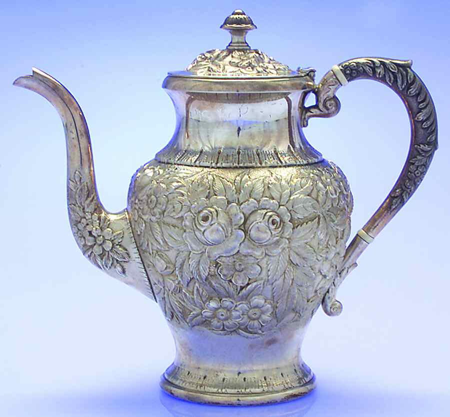 Repousse-.75 Chased Coffee Pot by Kirk Stieff-1