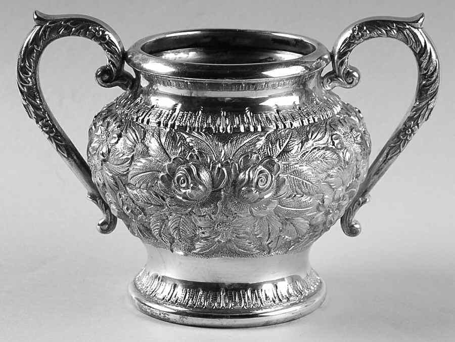 Repousse-.75 Chased Sugar Bowl No Lid by Kirk Stieff-1