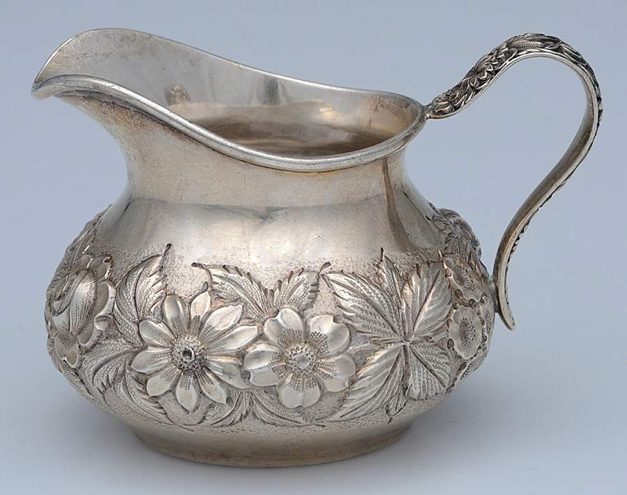 Repousse-Full Chased-Hand Chased Mini Creamer by Kirk Stieff-1