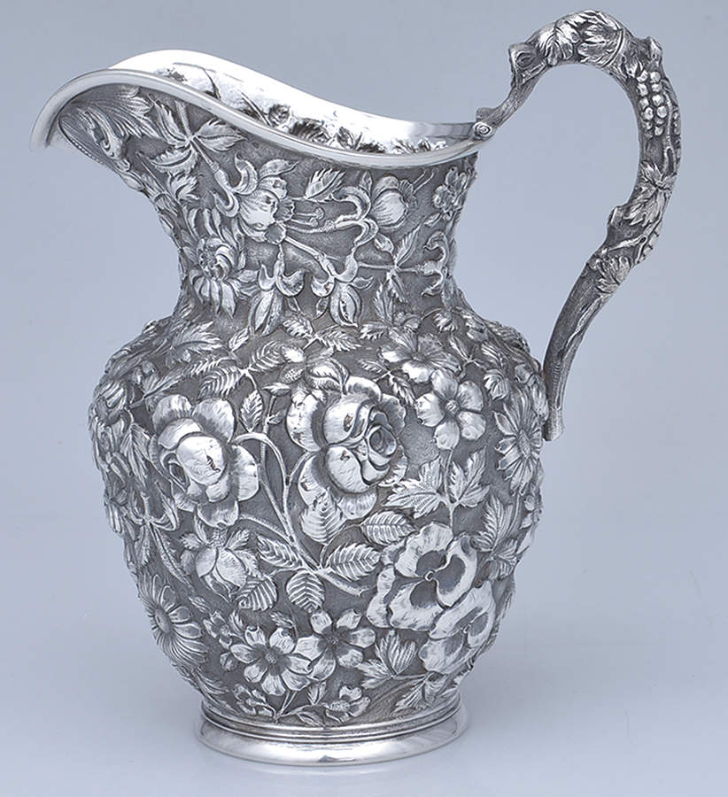 Repousse-Full Chased-Hand Chased 68 Oz Water Pitcher by Kirk Stieff-1