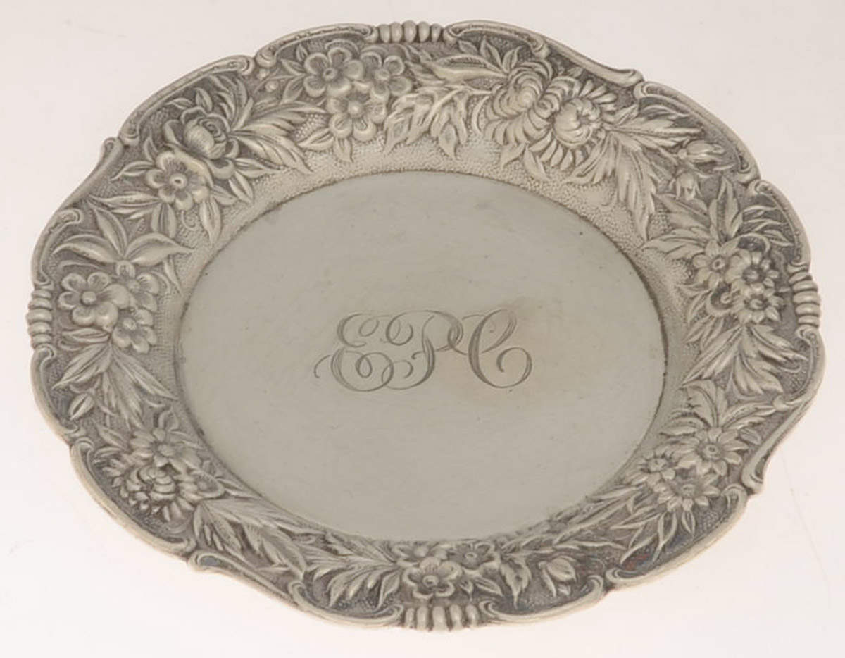 Repousse-Full Chased-Hand Chased Butter Pat by Kirk Stieff-1