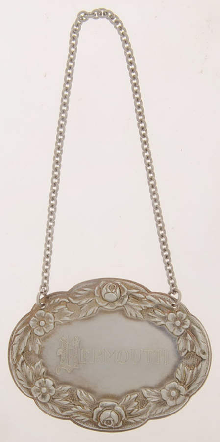 Repousse-Full Chased-Hand Chased Decanter Label by Kirk Stieff-1