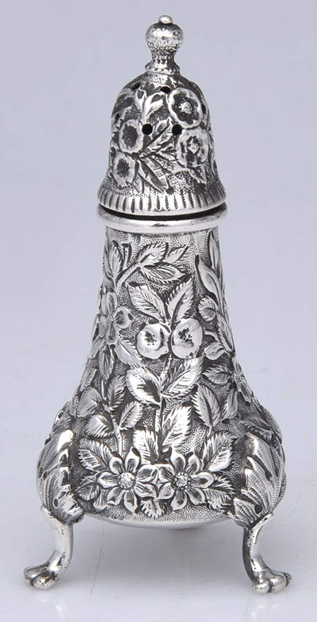 Repousse-Full Chased-Hand Chased Pepper Shaker by Kirk Stieff-1
