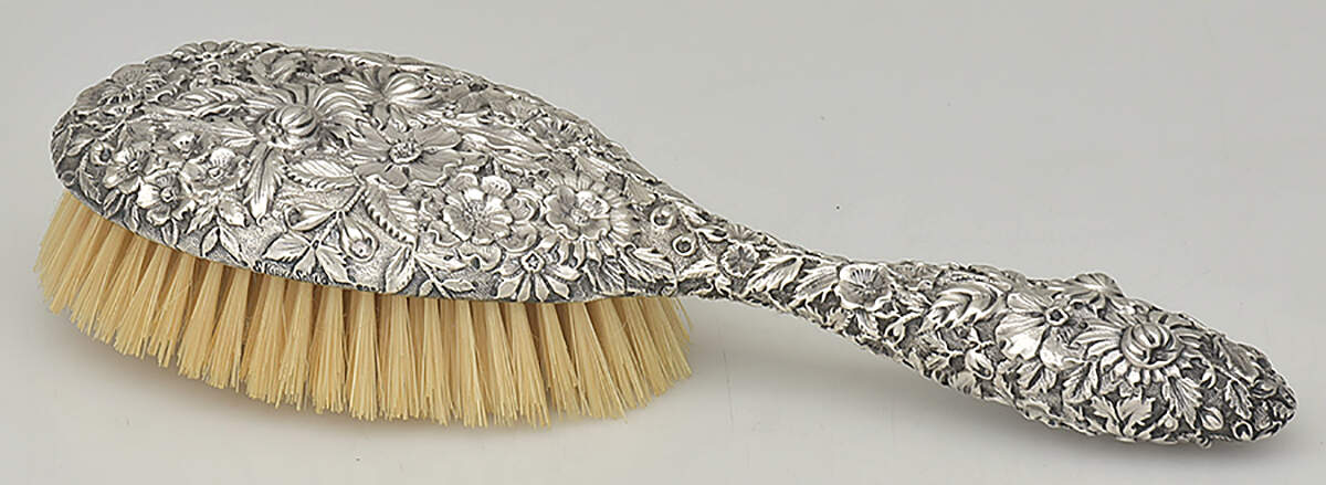 Repousse-Full Chased-Hand Chased Hair Brush by Kirk Stieff-1