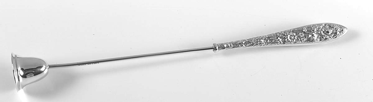 Repousse-Full Chased-Hand Chased Candle Snuffer with Sterling Implement by Kirk Stieff-1