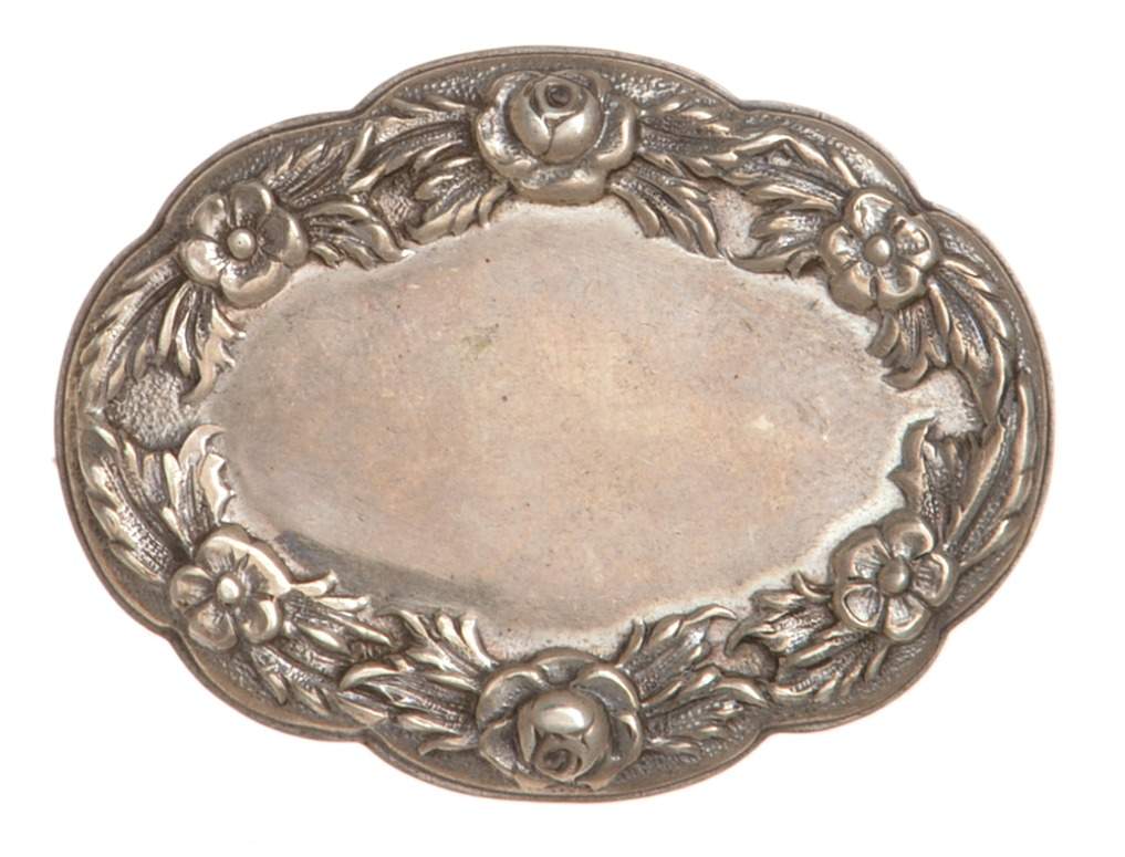 Repousse-Full Chased-Hand Chased Brooch by Kirk Stieff-1