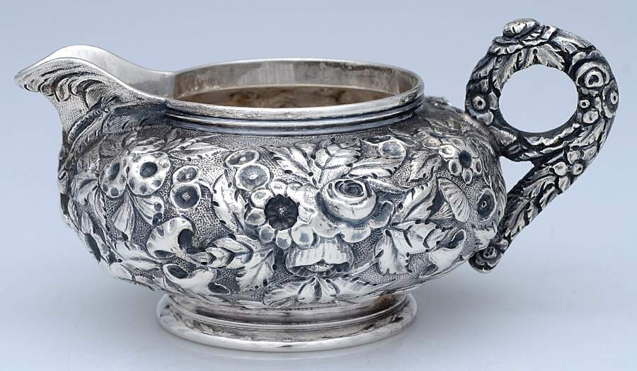 Repousse-Full Chased-Hand Chased Creamer by Kirk Stieff-1