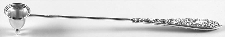 Repousse-Full Chased-Hand Chased Candle Snuffer with Silverplate Implement by Kirk Stieff-1