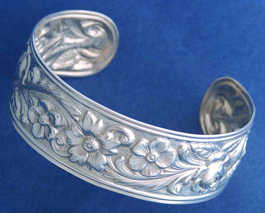 Repousse-Full Chased-Hand Chased Bracelet by Kirk Stieff-1