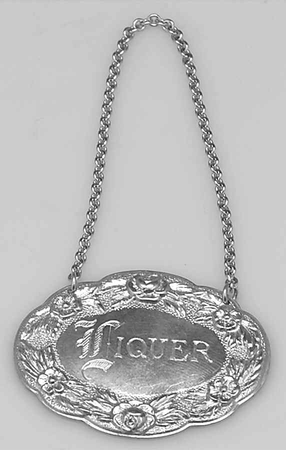 Repousse-Full Chased-Hand Chased Decanter Label by Kirk Stieff-1