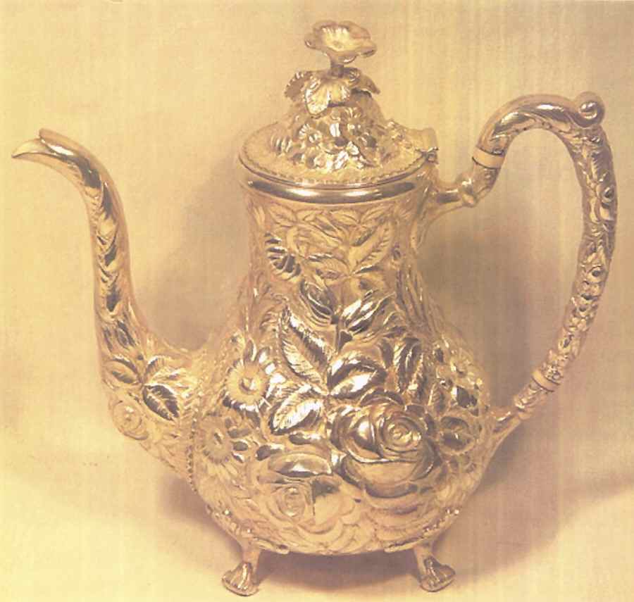 Repousse-Full Chased-Hand Chased Coffee Pot by Kirk Stieff-1