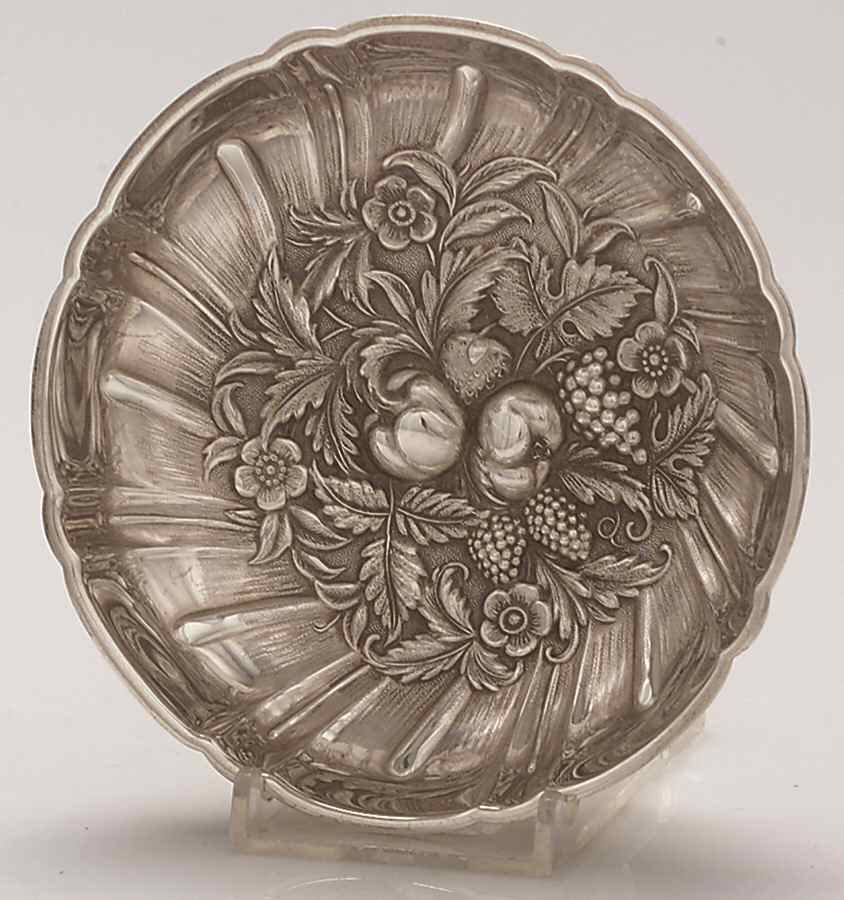 Repousse-Full Chased-Hand Chased 4" Bon Bon Bowl by Kirk Stieff-1