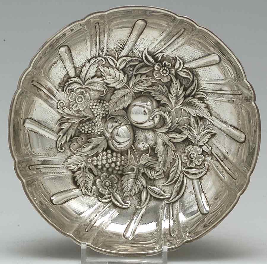 Repousse-Full Chased-Hand Chased 5" Bon Bon Bowl by Kirk Stieff-1