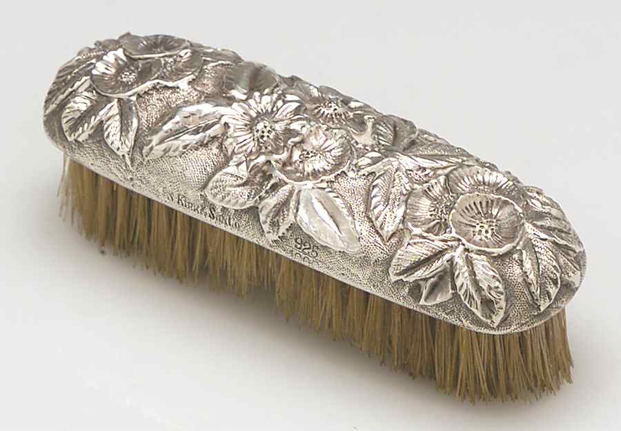 Repousse-Full Chased-Hand Chased Baby Brush by Kirk Stieff-1