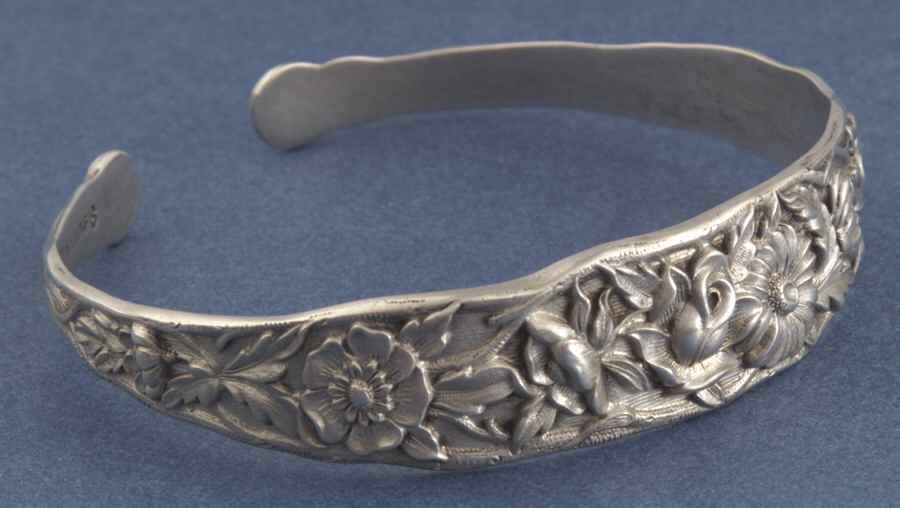 Repousse-Full Chased-Hand Chased Bracelet by Kirk Stieff-1