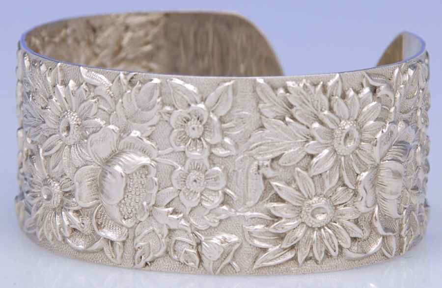 Repousse-Full Chased-Hand Chased Bracelet by Kirk Stieff-1