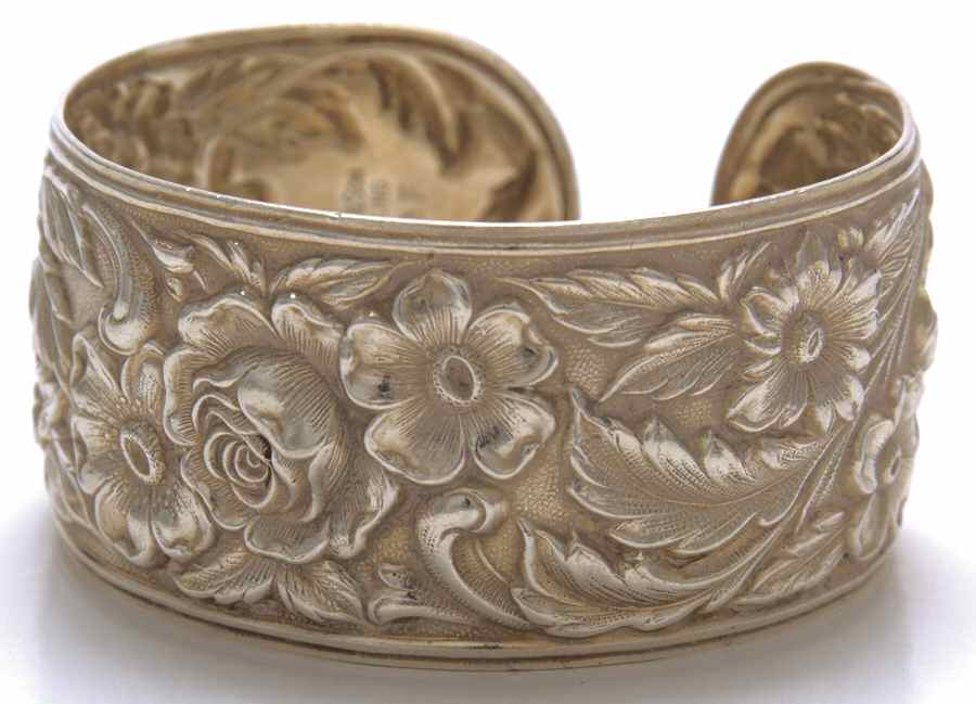 Repousse-Full Chased-Hand Chased Bracelet by Kirk Stieff-1