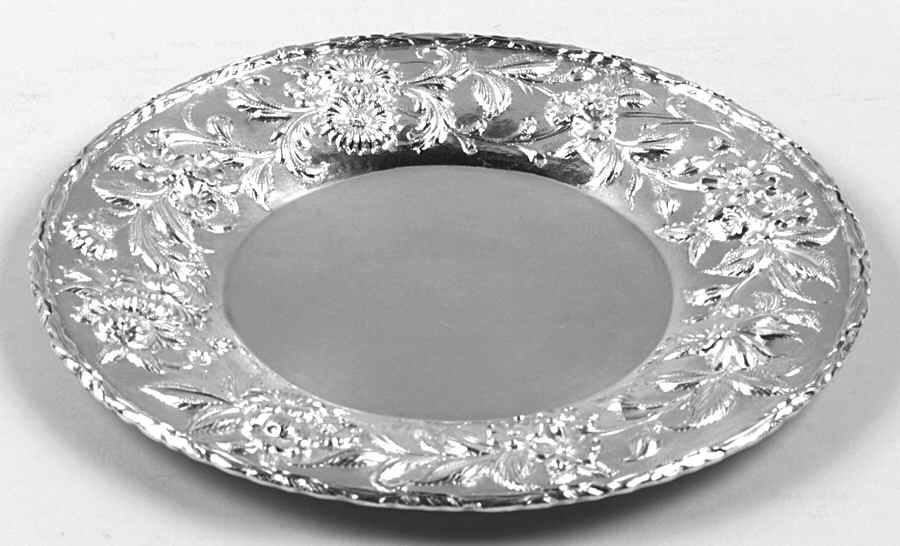 Repousse-Full Chased-Hand Chased Luncheon Plate by Kirk Stieff-1