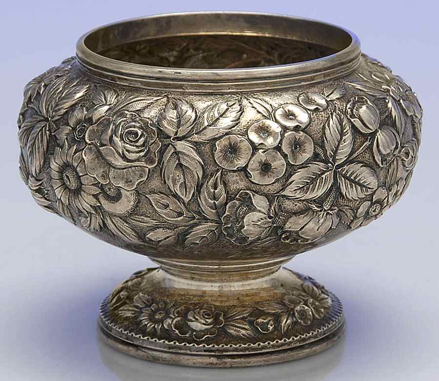 Repousse-Full Chased-Hand Chased 3" Waste Bowl by Kirk Stieff-1
