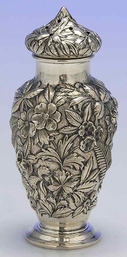 Repousse-Full Chased-Hand Chased Muffineer by Kirk Stieff-1