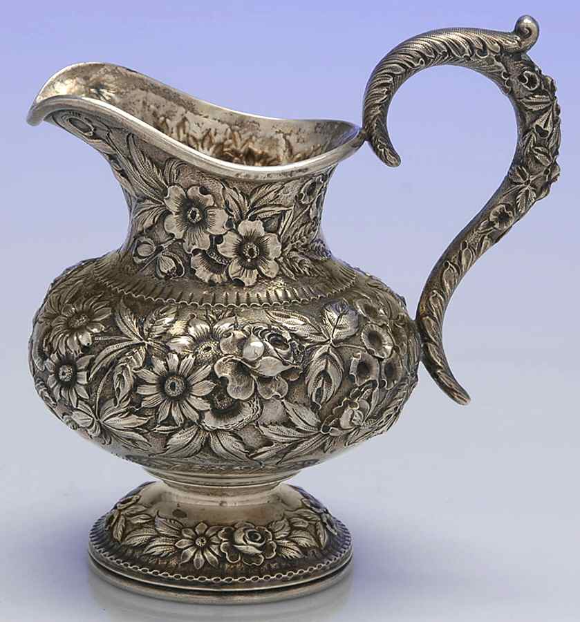 Repousse-Full Chased-Hand Chased Creamer by Kirk Stieff-1