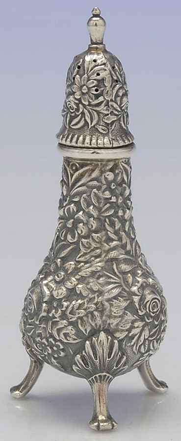 Repousse-Full Chased-Hand Chased Salt Shaker by Kirk Stieff-1