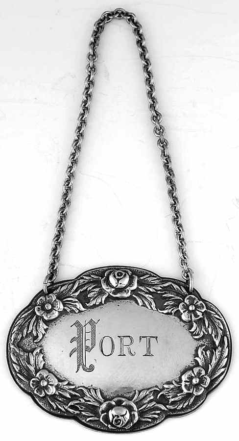 Repousse-Full Chased-Hand Chased Decanter Label by Kirk Stieff-1