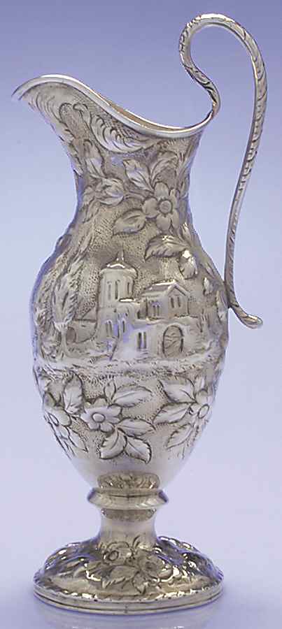 Repousse-Full Chased-Landscape (Sterling) Creamer by Kirk Stieff-1
