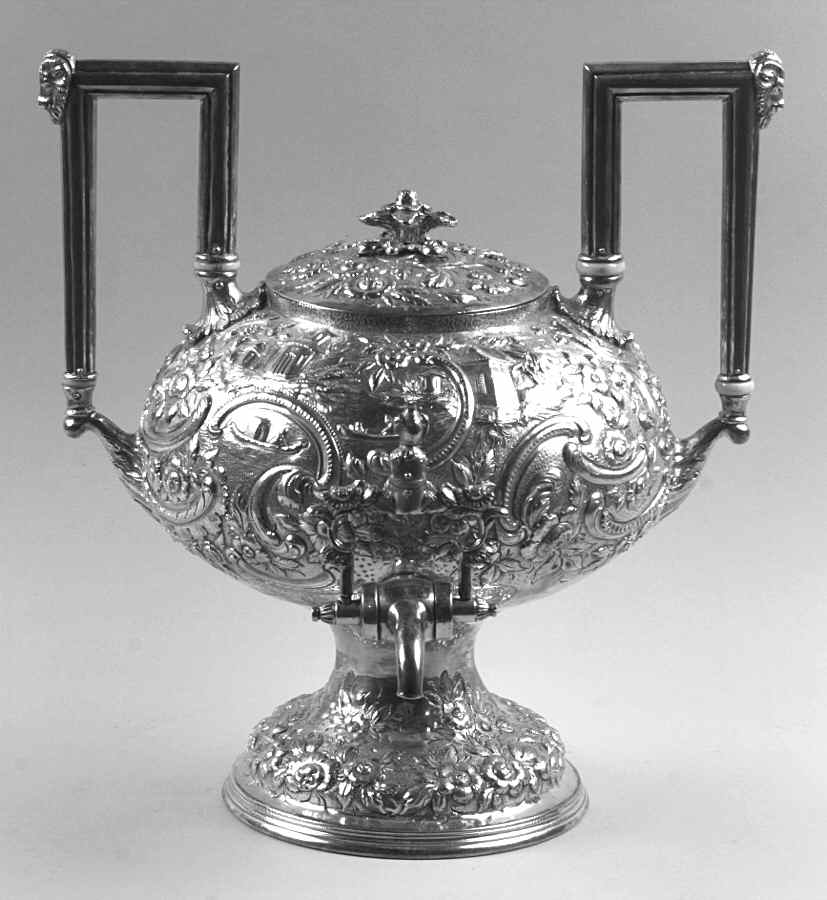 Repousse-Full Chased-Landscape (Sterling) Coffee Urn by Kirk Stieff-1