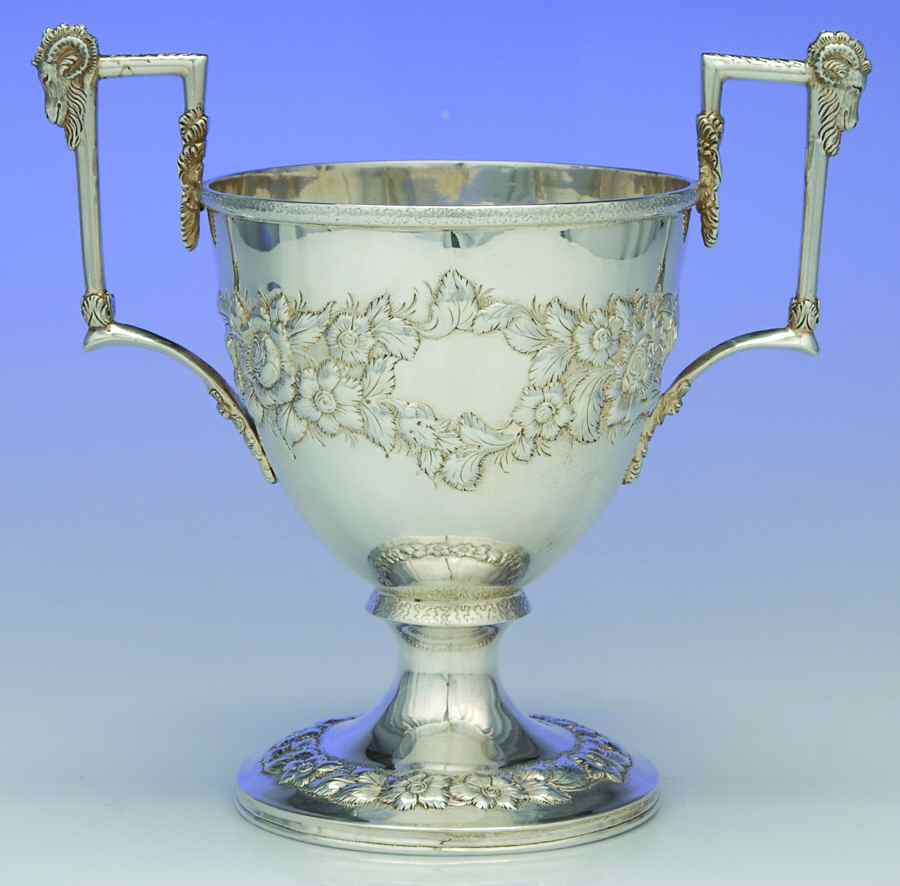 Repousse-Ram's Head (Coin, Partial Chase) Open Sugar Bowl by Kirk Stieff-1