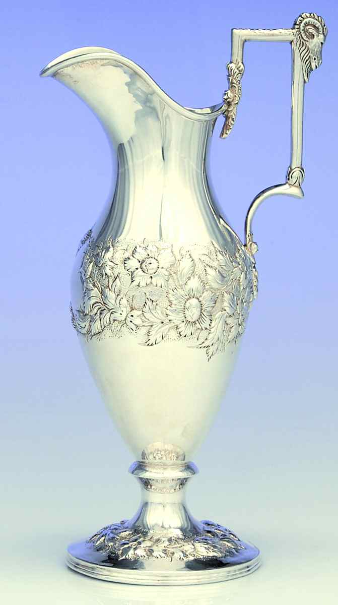 Repousse-Ram's Head (Coin, Partial Chase) Creamer by Kirk Stieff-1