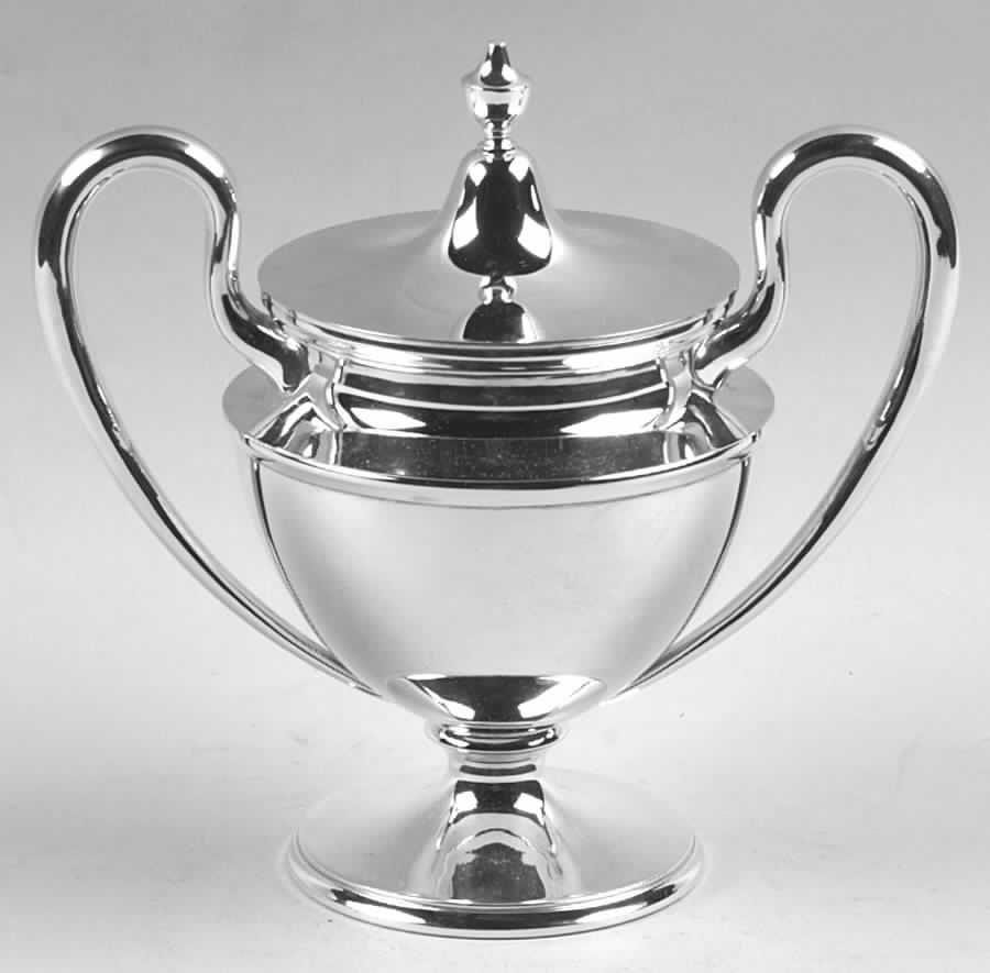 Colonial (Sterling, 0650, Hollowware) Sugar Bowl & Lid by Kirk Stieff-1