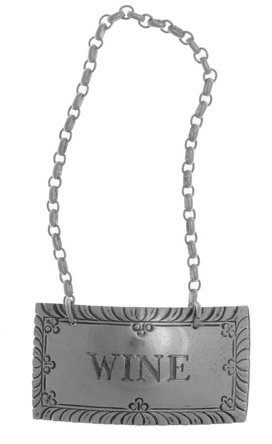 Williamsburg (Sterling, Hollowware) Decanter Label by Kirk Stieff-1
