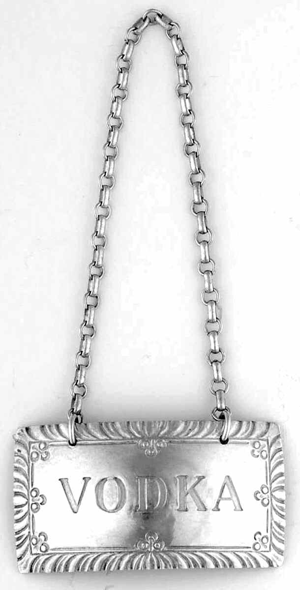 Williamsburg (Sterling, Hollowware) Decanter Label by Kirk Stieff-1