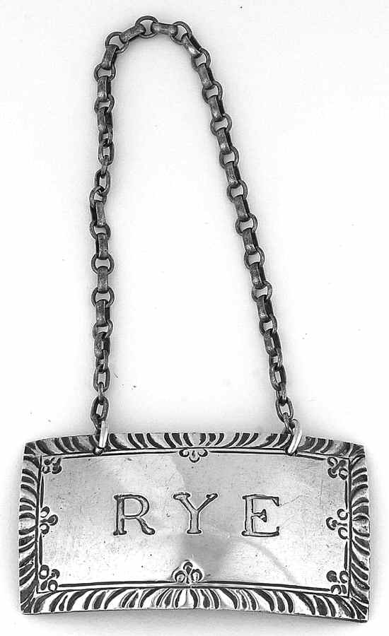 Williamsburg (Sterling, Hollowware) Decanter Label by Kirk Stieff-1