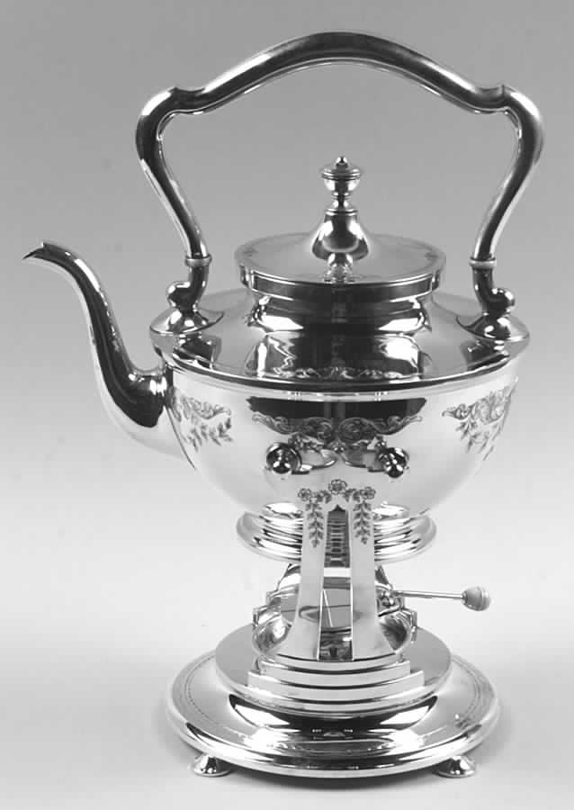 Mayflower (Sterling, Hollowware) Kettle, Stand & Burner by Kirk Stieff-1