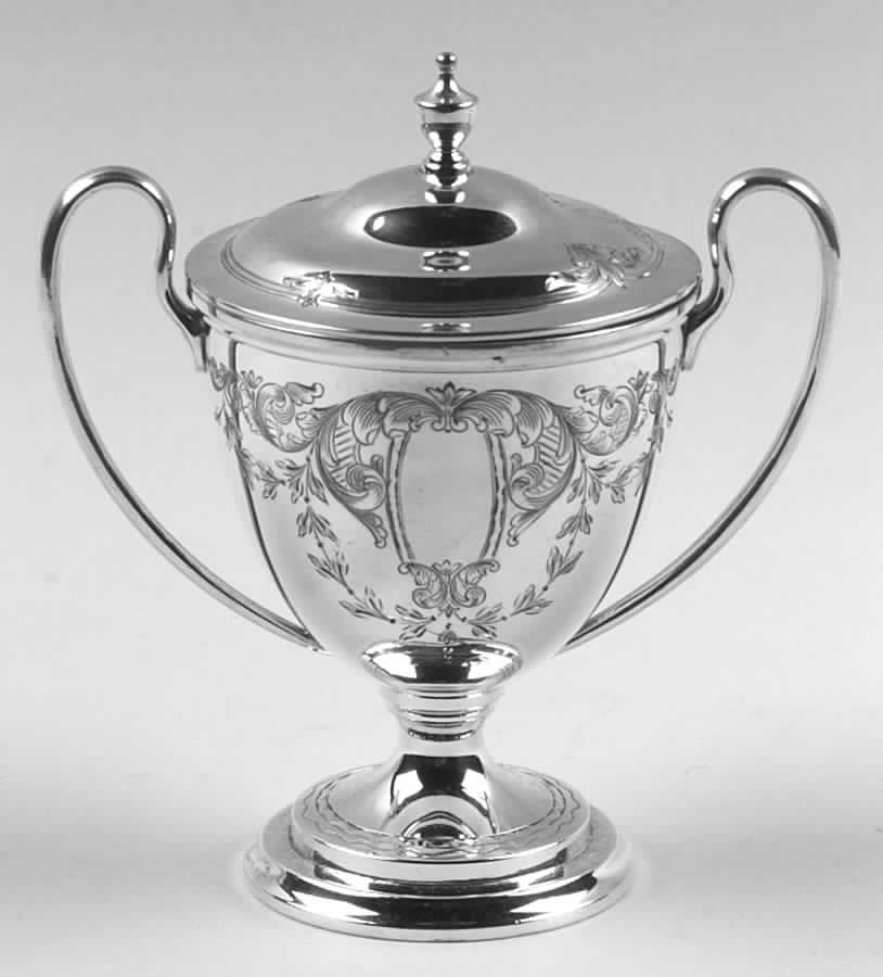 Mayflower (Sterling, Hollowware) Mini Sugar Bowl & Lid by Kirk Stieff-1