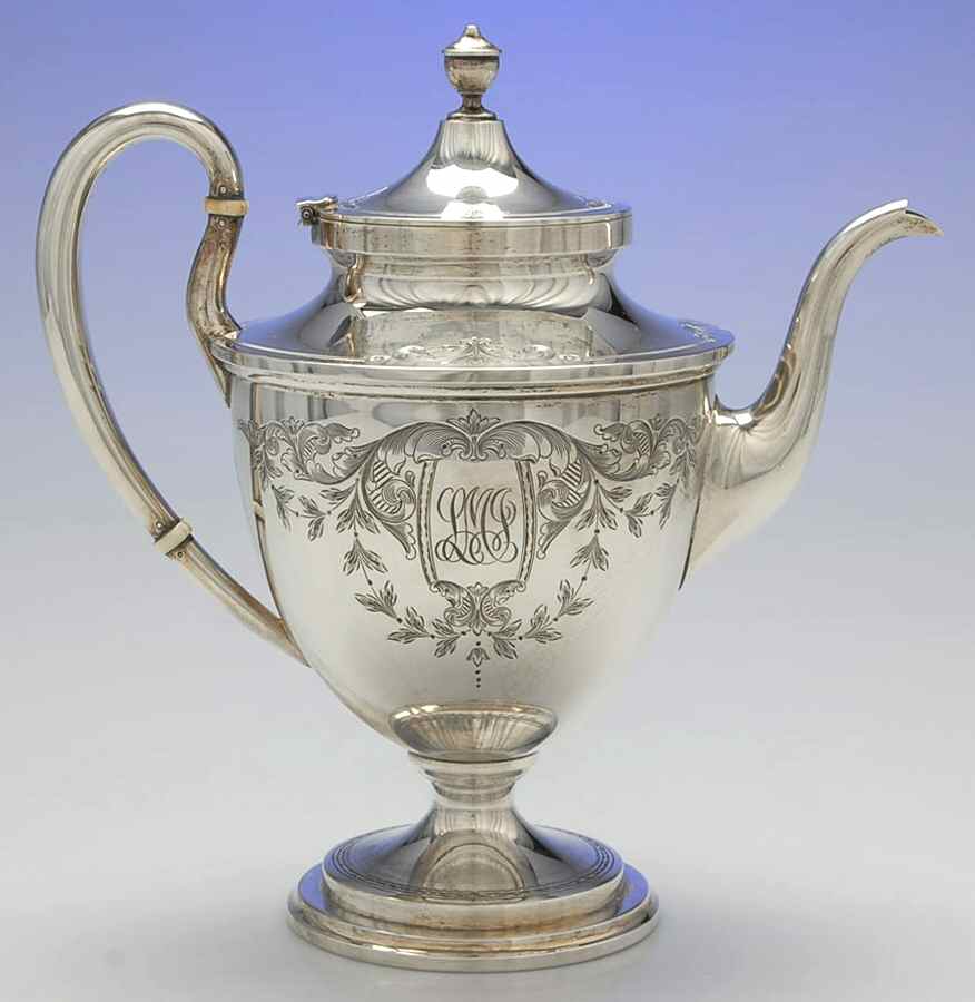 Mayflower (Sterling, Hollowware) Teapot by Kirk Stieff-1