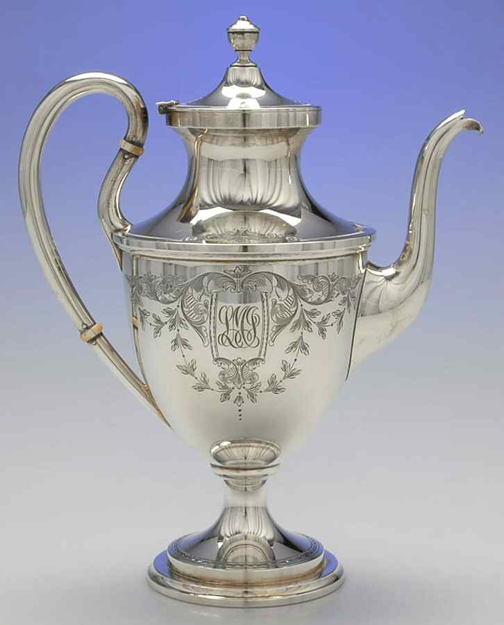 Mayflower (Sterling, Hollowware) Coffee Pot by Kirk Stieff-1