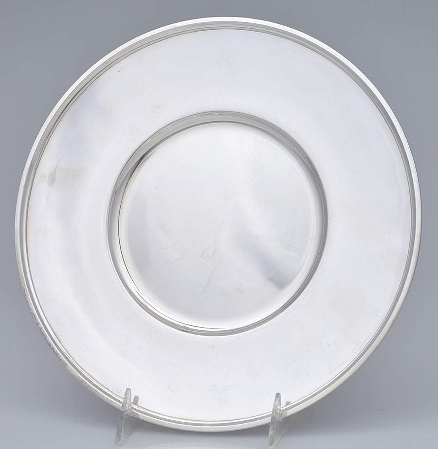 Calvert-Old Maryland Plain (Sterling, Hollowware) 10" Sandwich Plate by Kirk Stieff-1