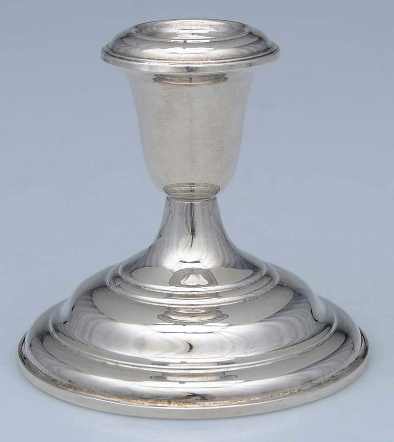 Calvert-Old Maryland Plain (Sterling, Hollowware) Weighted Candleholder by Kirk Stieff-1