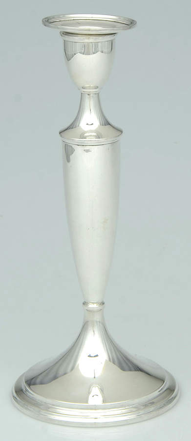 Calvert-Old Maryland Plain (Sterling, Hollowware) 10" Weighted Candlestick by Kirk Stieff-1